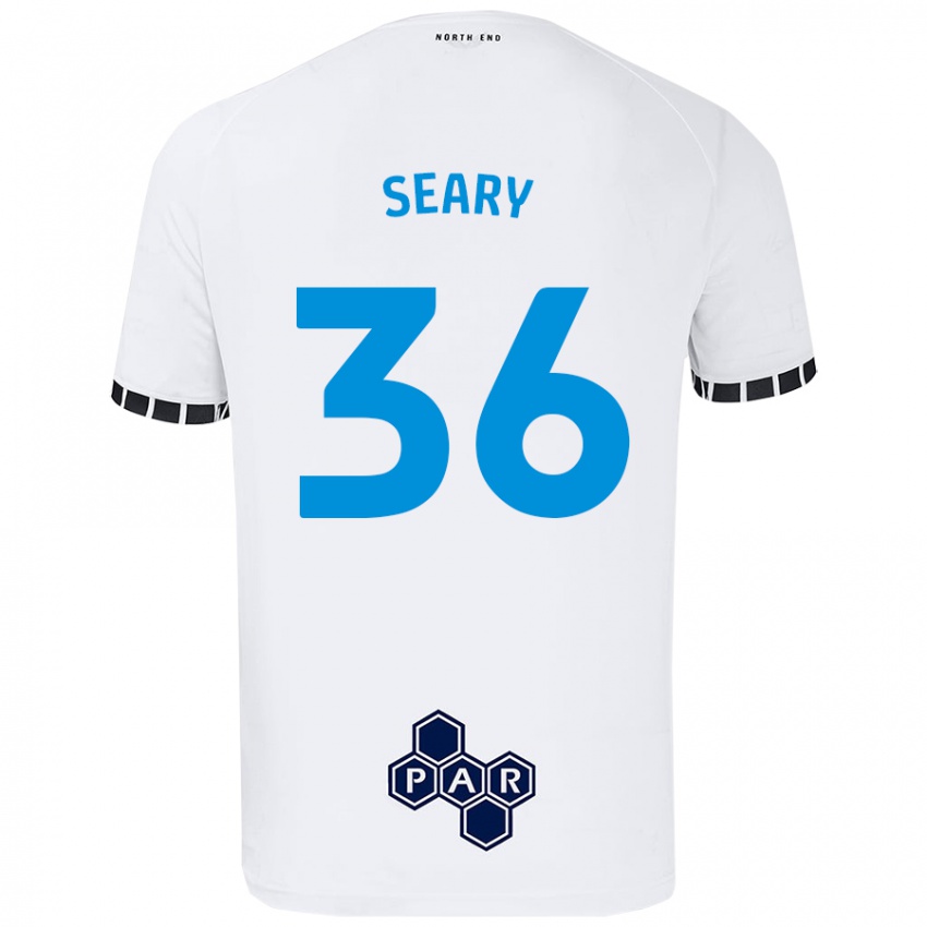 Kinder Josh Seary #36 Weiß Heimtrikot Trikot 2024/25 T-Shirt