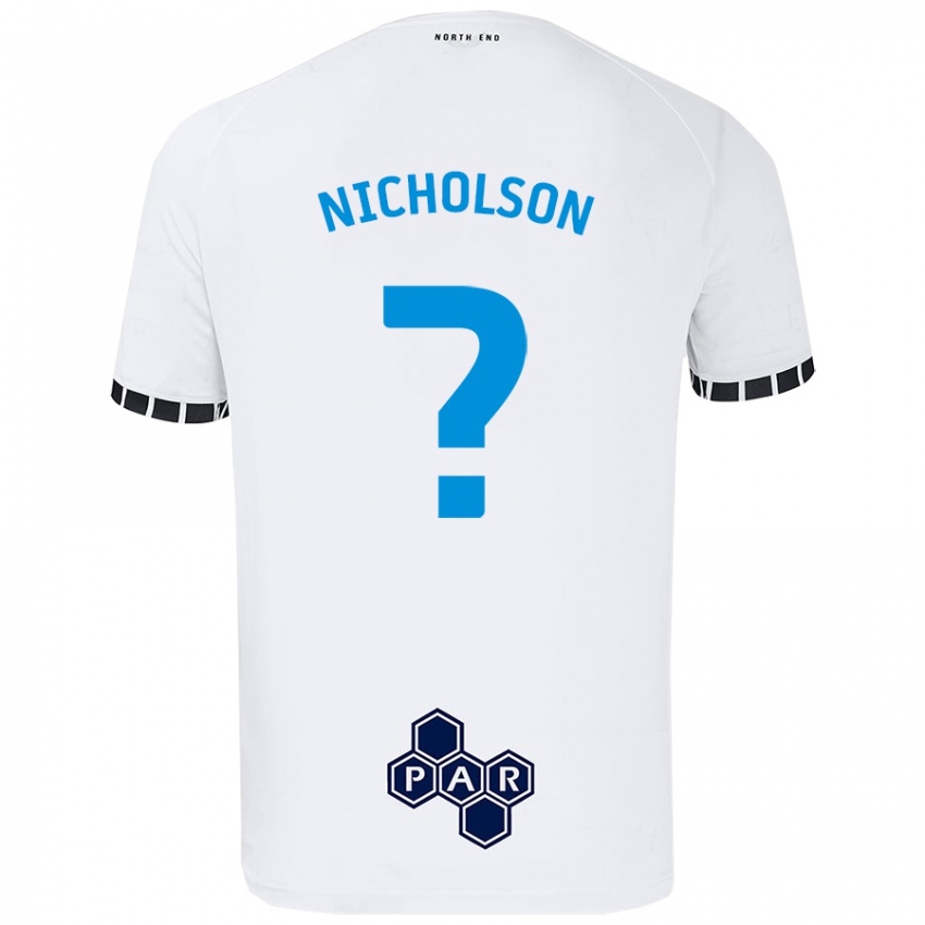 Kinder Joseph Nicholson #0 Weiß Heimtrikot Trikot 2024/25 T-Shirt