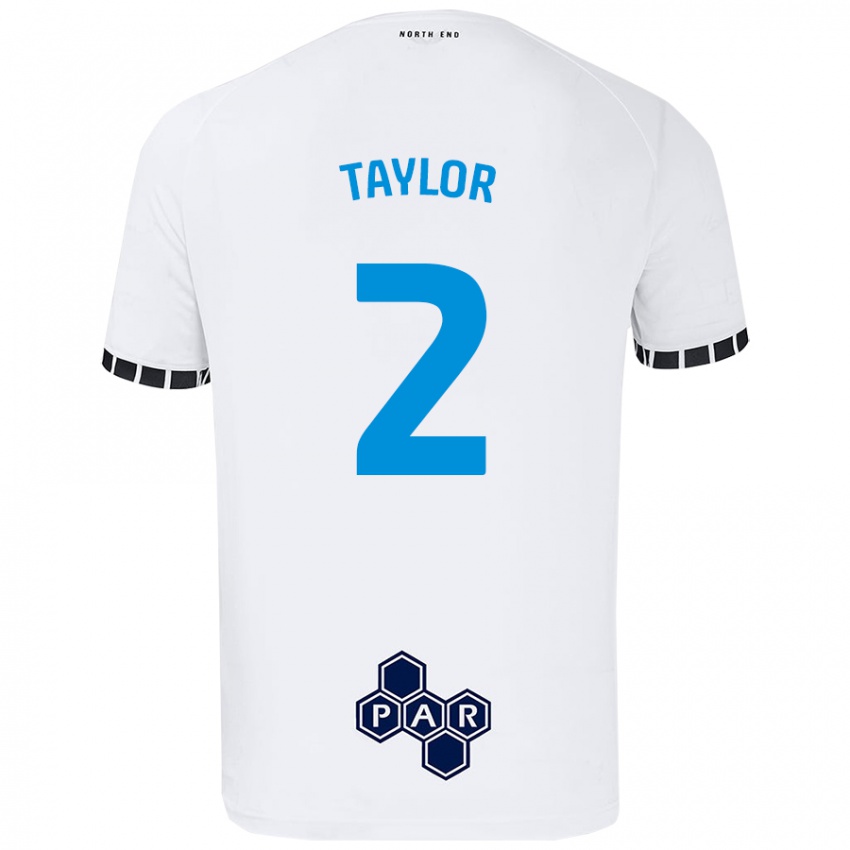 Kinder Alex Taylor #2 Weiß Heimtrikot Trikot 2024/25 T-Shirt