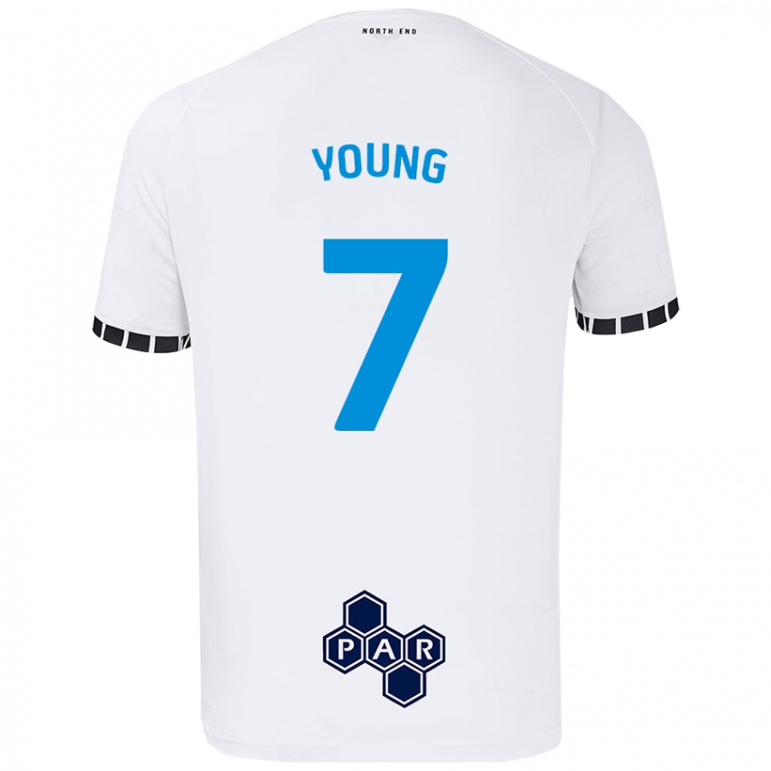 Kinder Danielle Young #7 Weiß Heimtrikot Trikot 2024/25 T-Shirt