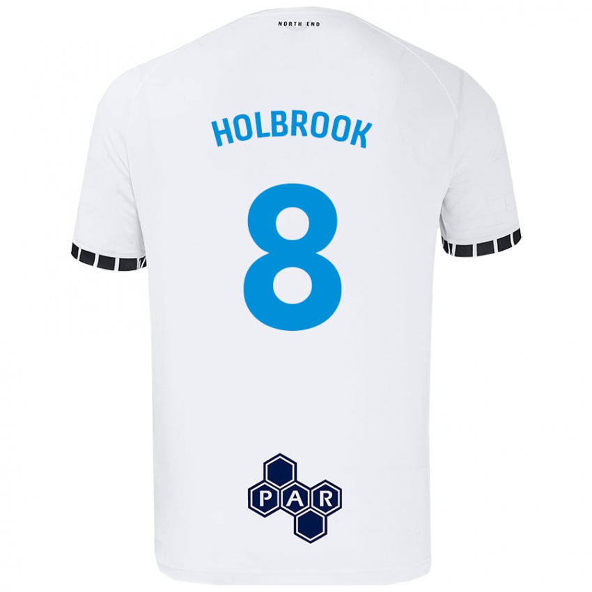 Kinder Jess Holbrook #8 Weiß Heimtrikot Trikot 2024/25 T-Shirt