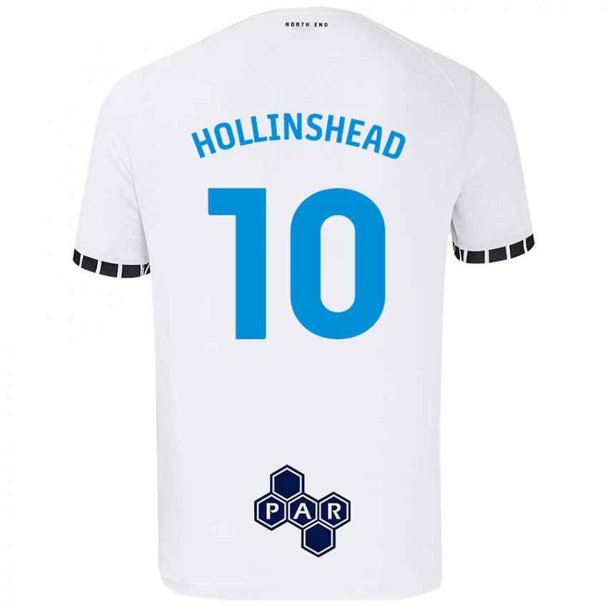 Kinder Emily Hollinshead #10 Weiß Heimtrikot Trikot 2024/25 T-Shirt