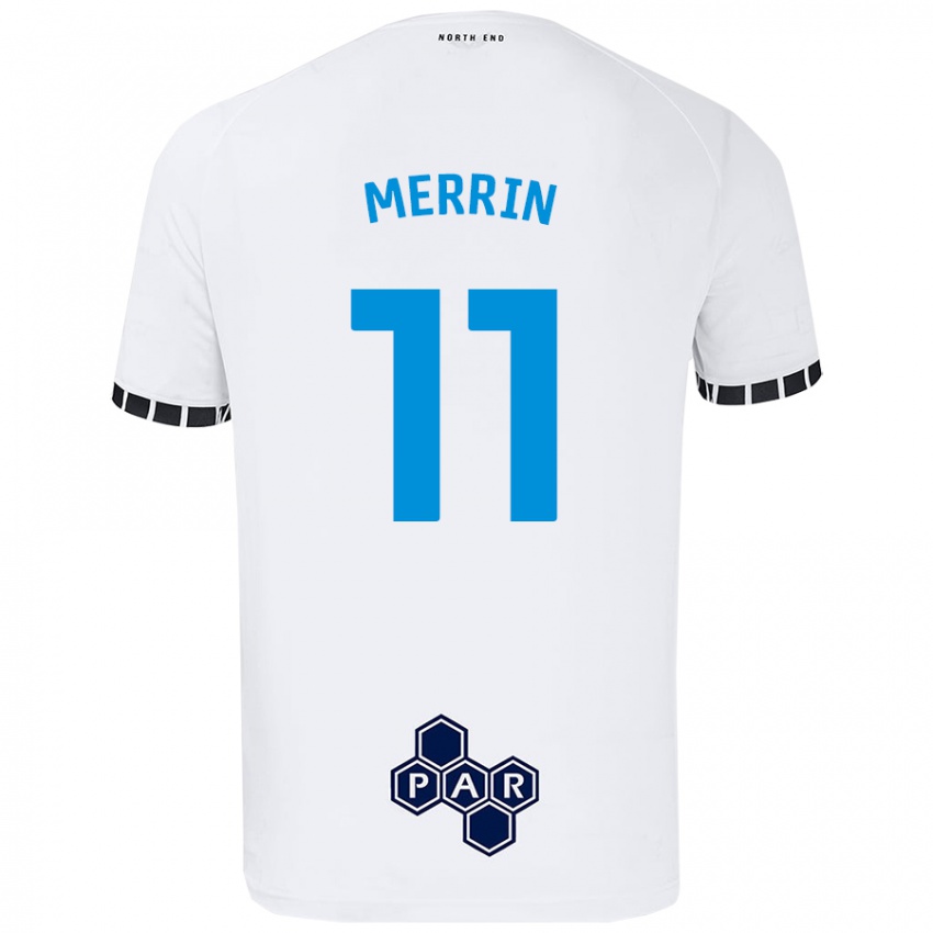 Kinder Laura Merrin #11 Weiß Heimtrikot Trikot 2024/25 T-Shirt