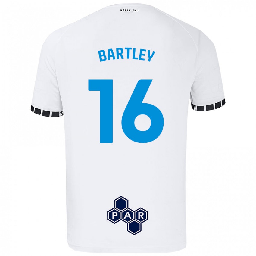 Kinder Melanie Bartley #16 Weiß Heimtrikot Trikot 2024/25 T-Shirt