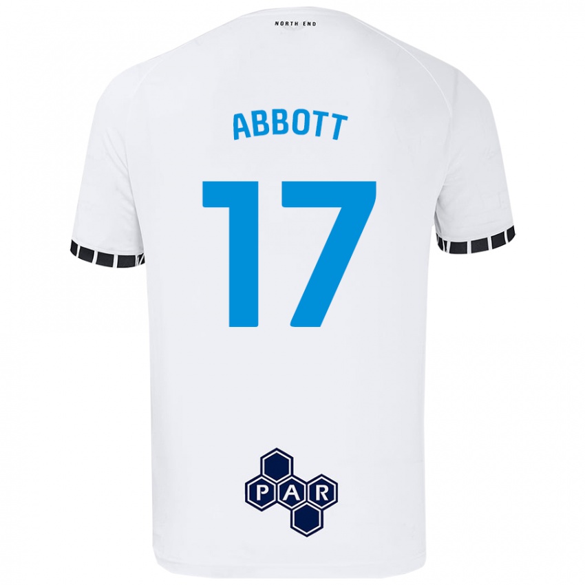 Kinder Becky Abbott #17 Weiß Heimtrikot Trikot 2024/25 T-Shirt