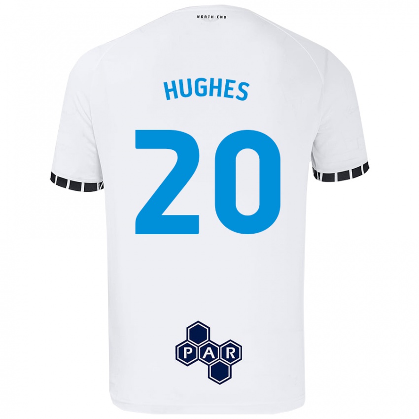 Kinder Amy Hughes #20 Weiß Heimtrikot Trikot 2024/25 T-Shirt