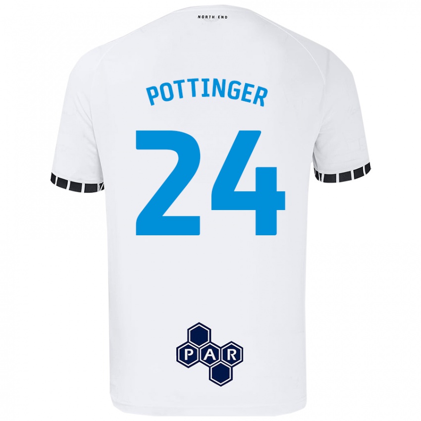 Kinder Kaya Pottinger #24 Weiß Heimtrikot Trikot 2024/25 T-Shirt