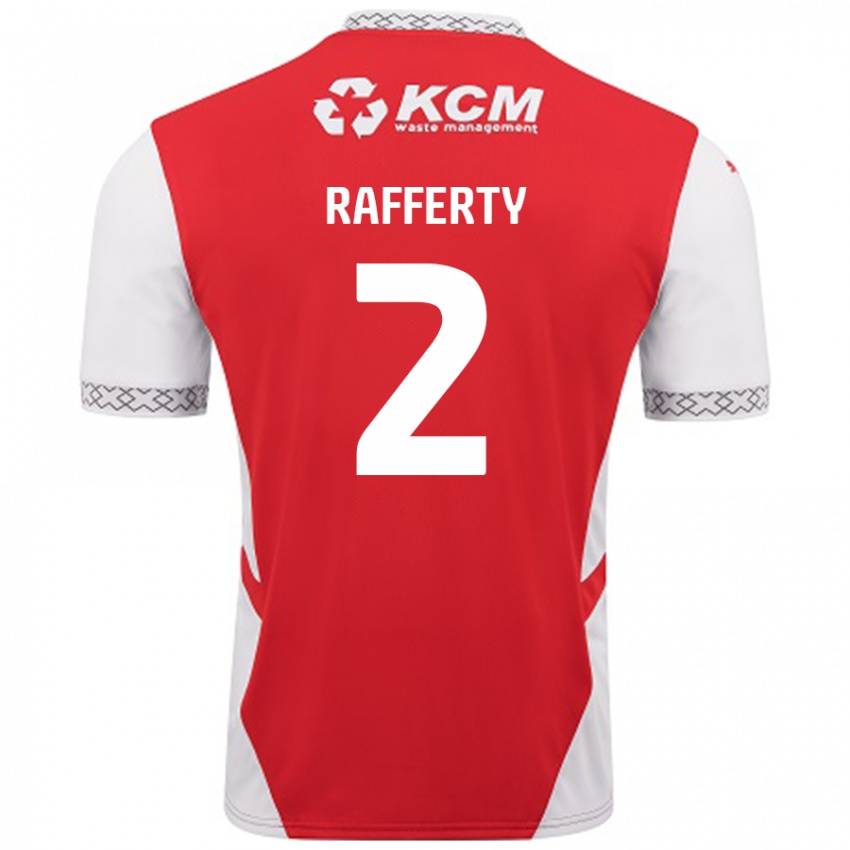 Kinder Joe Rafferty #2 Rot Weiß Heimtrikot Trikot 2024/25 T-Shirt