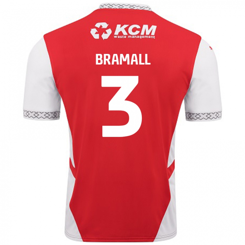 Kinder Cohen Bramall #3 Rot Weiß Heimtrikot Trikot 2024/25 T-Shirt