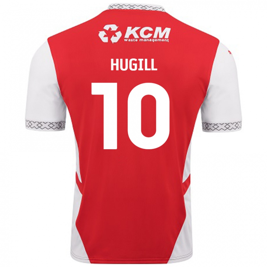 Kinder Jordan Hugill #10 Rot Weiß Heimtrikot Trikot 2024/25 T-Shirt