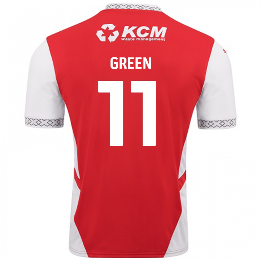 Kinder Andre Green #11 Rot Weiß Heimtrikot Trikot 2024/25 T-Shirt