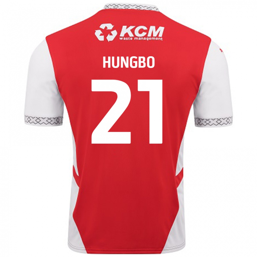 Kinder Joseph Hungbo #21 Rot Weiß Heimtrikot Trikot 2024/25 T-Shirt