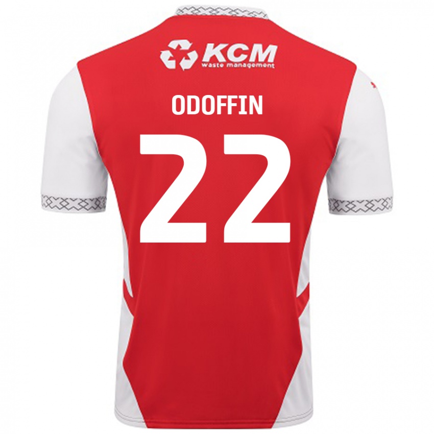 Kinder Hakeem Odoffin #22 Rot Weiß Heimtrikot Trikot 2024/25 T-Shirt