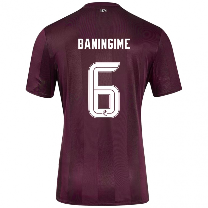 Kinder Beni Baningime #6 Burgundrot Heimtrikot Trikot 2024/25 T-Shirt