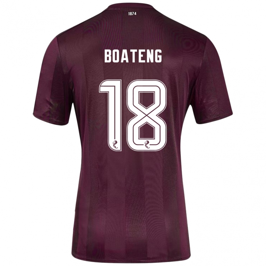 Kinder Malachi Boateng #18 Burgundrot Heimtrikot Trikot 2024/25 T-Shirt