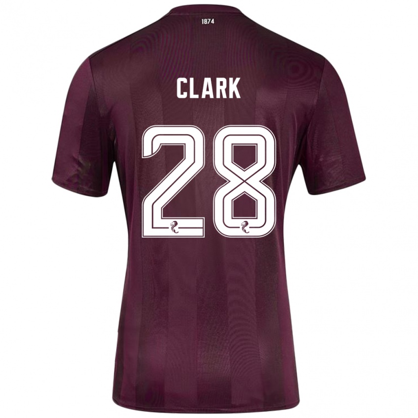 Kinder Zander Clark #28 Burgundrot Heimtrikot Trikot 2024/25 T-Shirt