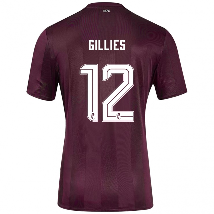 Kinder Matthew Gillies #12 Burgundrot Heimtrikot Trikot 2024/25 T-Shirt