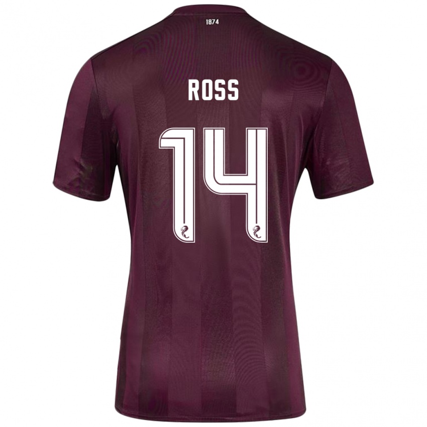 Kinder Mackenzie Ross #14 Burgundrot Heimtrikot Trikot 2024/25 T-Shirt