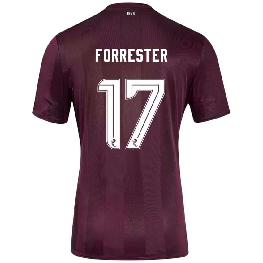 Kinder Adam Forrester #17 Burgundrot Heimtrikot Trikot 2024/25 T-Shirt