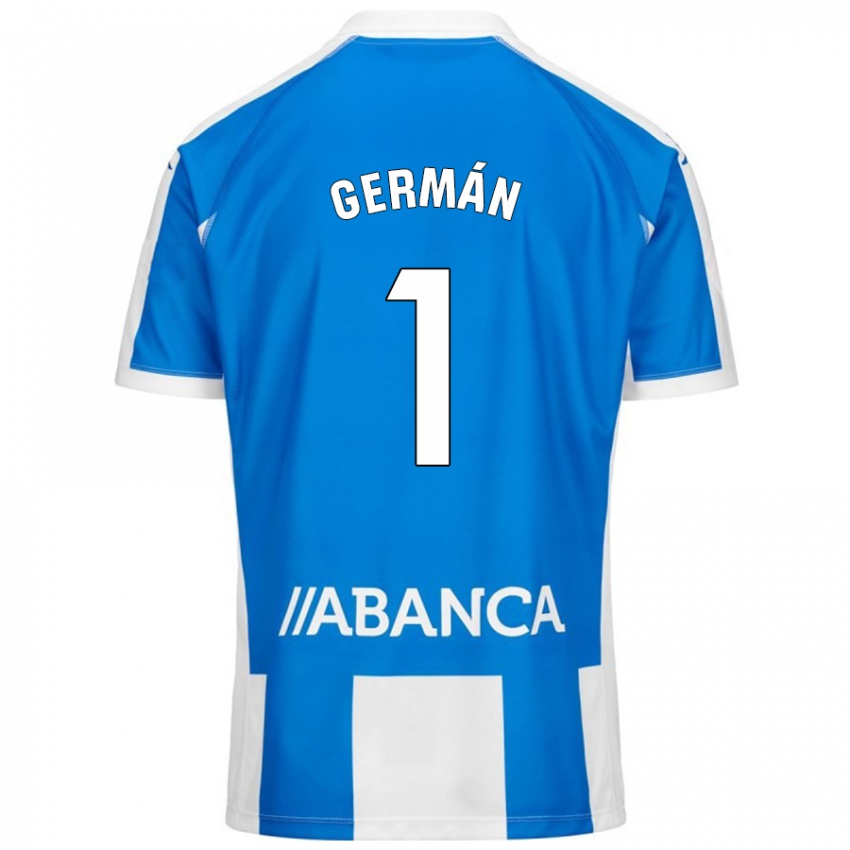 Kinder Germán Parreño #1 Blau Weiß Heimtrikot Trikot 2024/25 T-Shirt