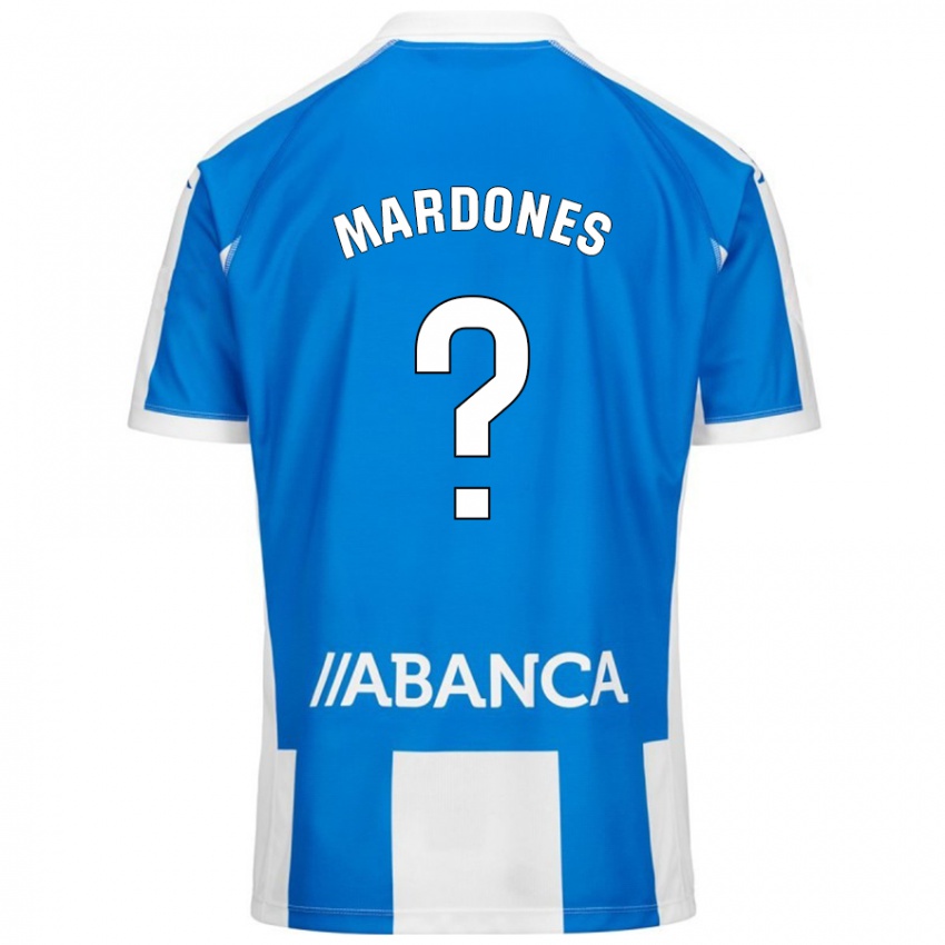 Kinder Alvaro Mardones #0 Blau Weiß Heimtrikot Trikot 2024/25 T-Shirt