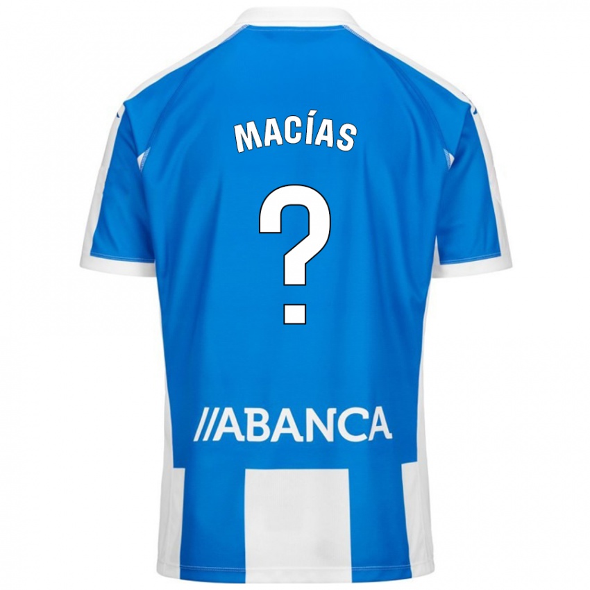 Kinder Luisao Macías #0 Blau Weiß Heimtrikot Trikot 2024/25 T-Shirt