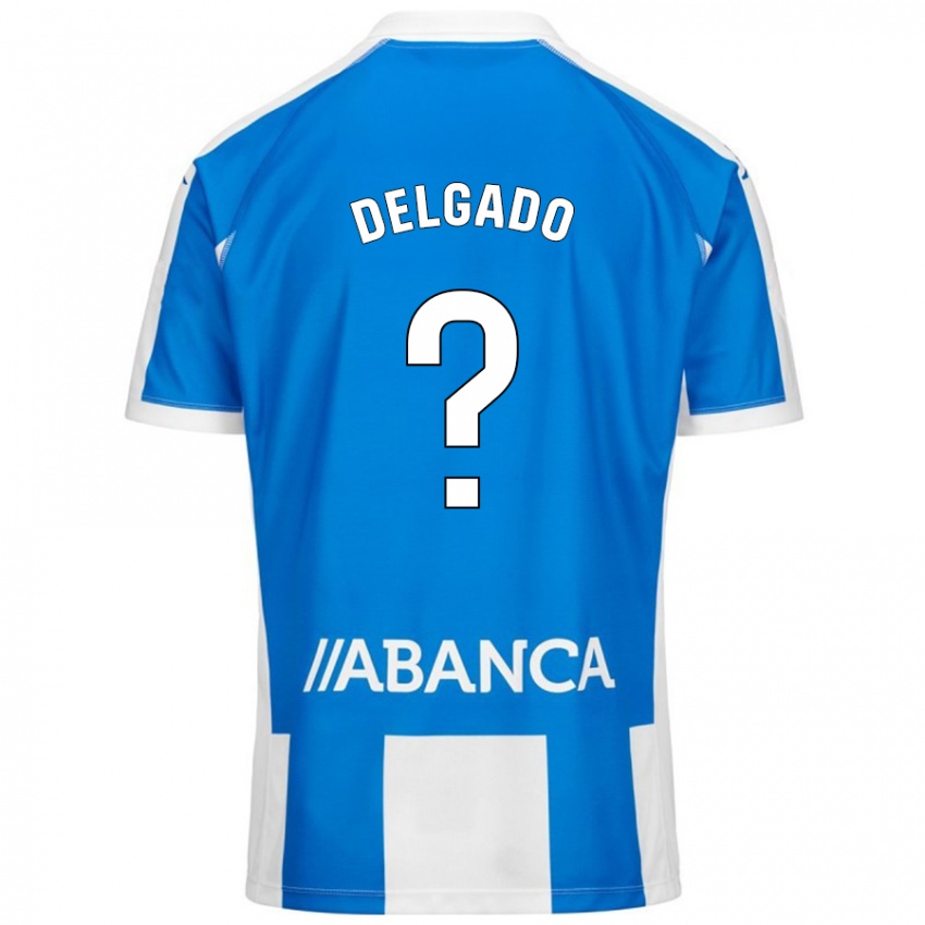 Kinder Álex Delgado #0 Blau Weiß Heimtrikot Trikot 2024/25 T-Shirt