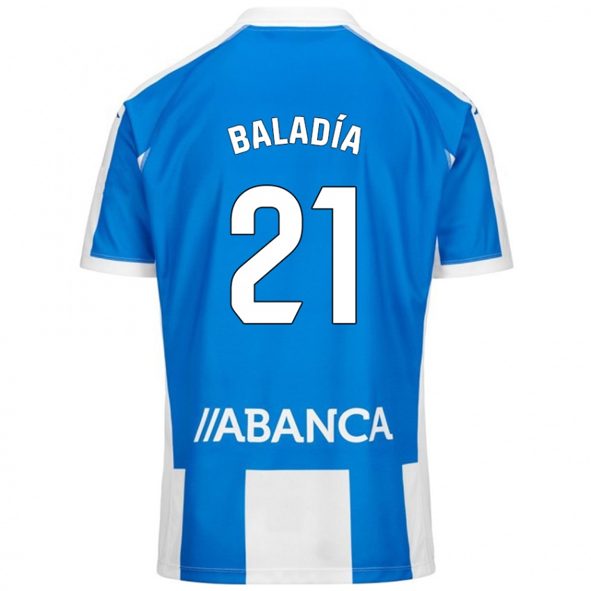 Kinder Álvaro Baladía #21 Blau Weiß Heimtrikot Trikot 2024/25 T-Shirt