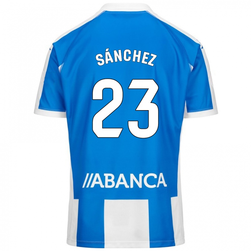 Kinder Kevin Sánchez #23 Blau Weiß Heimtrikot Trikot 2024/25 T-Shirt