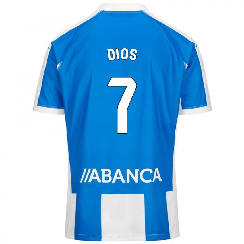 Kinder Eva Dios #7 Blau Weiß Heimtrikot Trikot 2024/25 T-Shirt