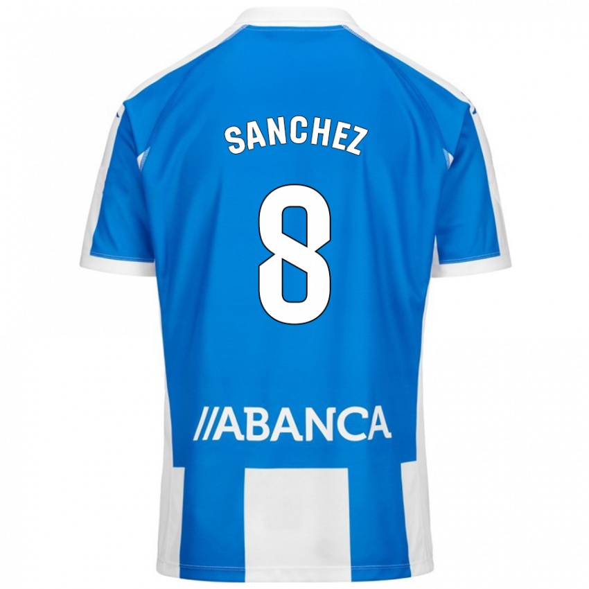 Kinder Carlota Sánchez #8 Blau Weiß Heimtrikot Trikot 2024/25 T-Shirt