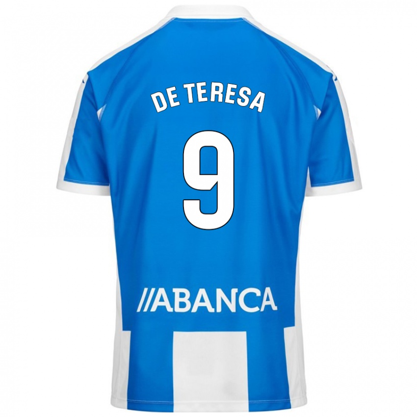 Kinder Ana Lucía De Teresa #9 Blau Weiß Heimtrikot Trikot 2024/25 T-Shirt