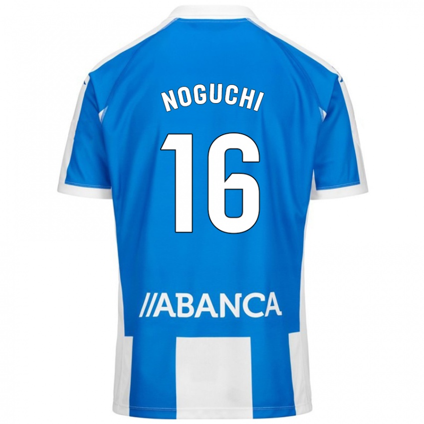 Kinder Ayaka Noguchi #16 Blau Weiß Heimtrikot Trikot 2024/25 T-Shirt