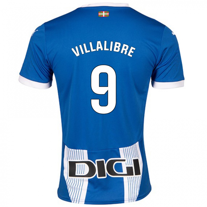 Kinder Asier Villalibre #9 Blau Heimtrikot Trikot 2024/25 T-Shirt