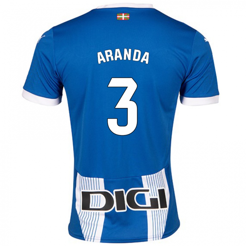 Kinder Miguel Aranda #3 Blau Heimtrikot Trikot 2024/25 T-Shirt