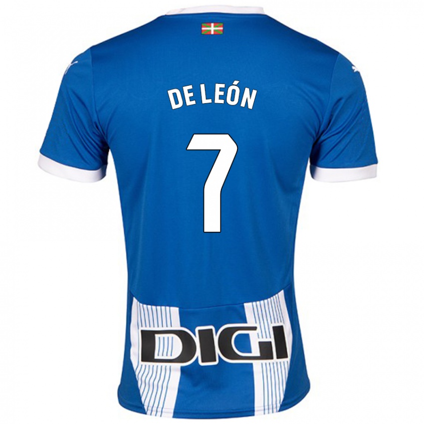 Kinder José De León #7 Blau Heimtrikot Trikot 2024/25 T-Shirt