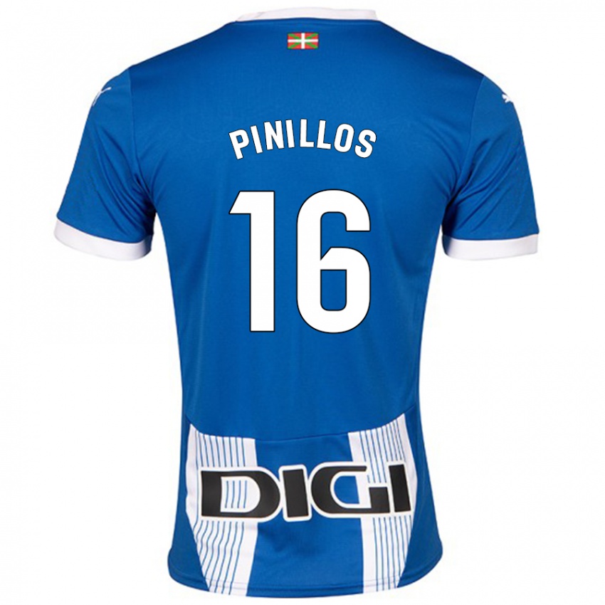 Kinder Lander Pinillos #16 Blau Heimtrikot Trikot 2024/25 T-Shirt