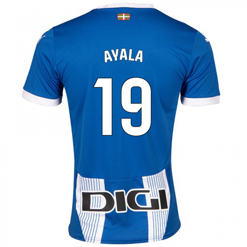 Kinder Axel Ayala #19 Blau Heimtrikot Trikot 2024/25 T-Shirt