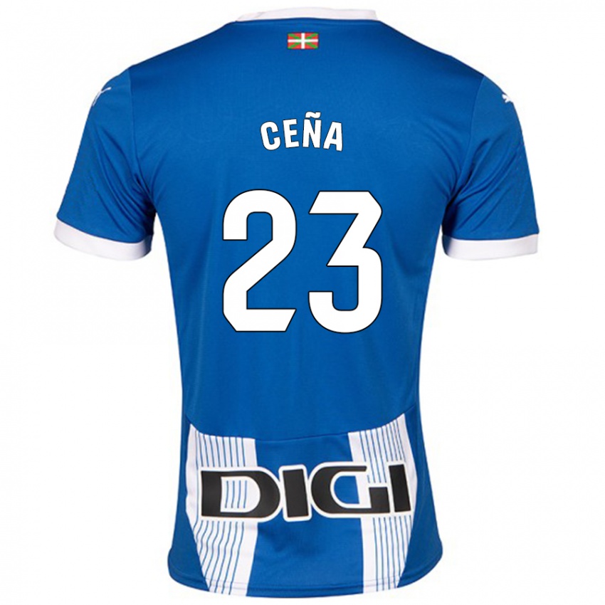 Kinder Marcos Ceña #23 Blau Heimtrikot Trikot 2024/25 T-Shirt