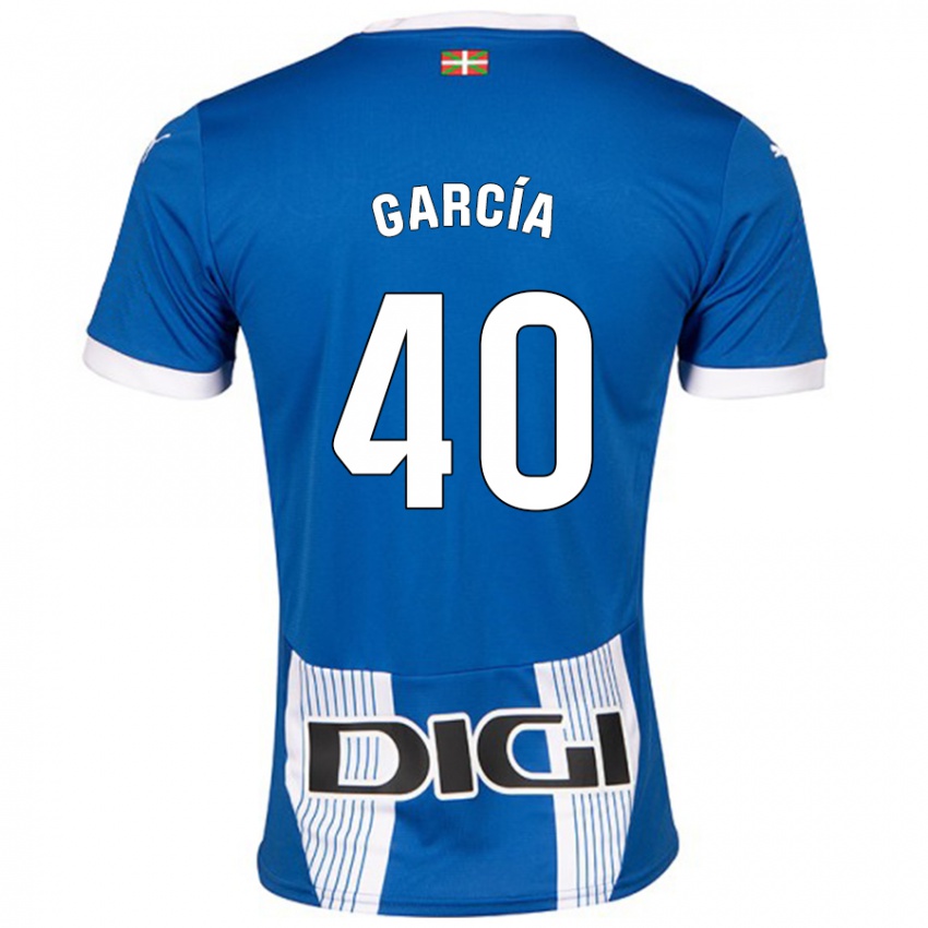 Kinder Álvaro García #40 Blau Heimtrikot Trikot 2024/25 T-Shirt