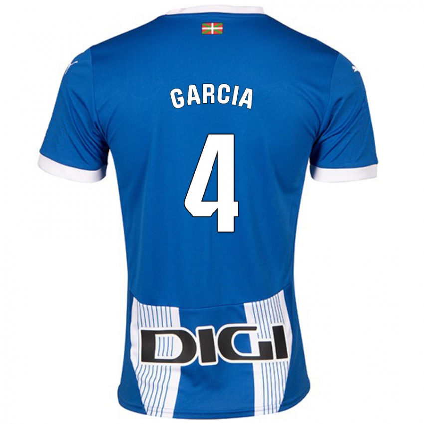 Kinder Pichi García #4 Blau Heimtrikot Trikot 2024/25 T-Shirt