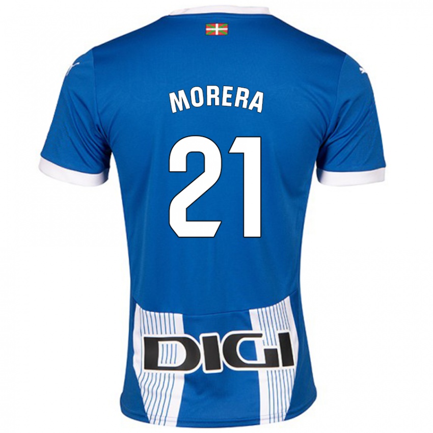 Kinder Carla Morera #21 Blau Heimtrikot Trikot 2024/25 T-Shirt