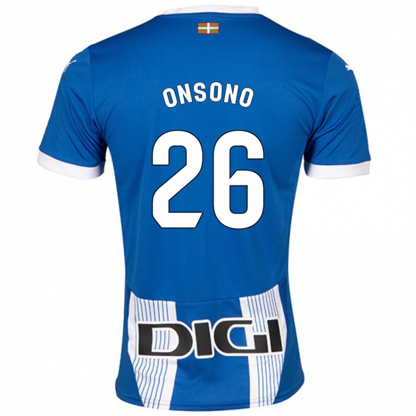 Kinder Lorea Onsoño #26 Blau Heimtrikot Trikot 2024/25 T-Shirt