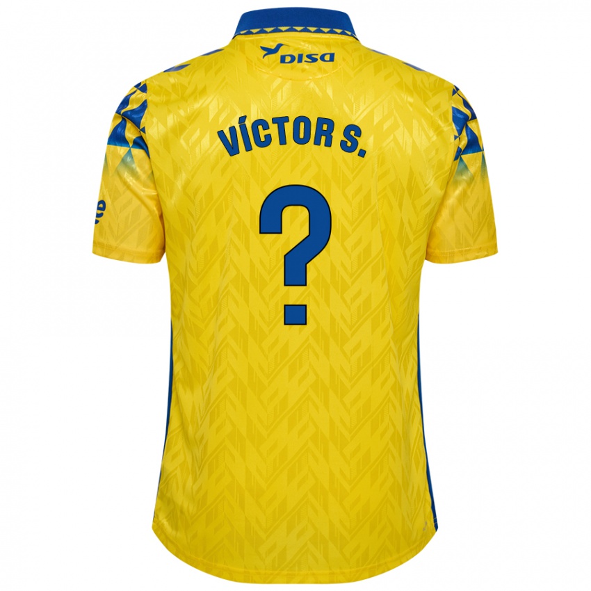 Kinder Víctor Sánchez #0 Gelb Blau Heimtrikot Trikot 2024/25 T-Shirt