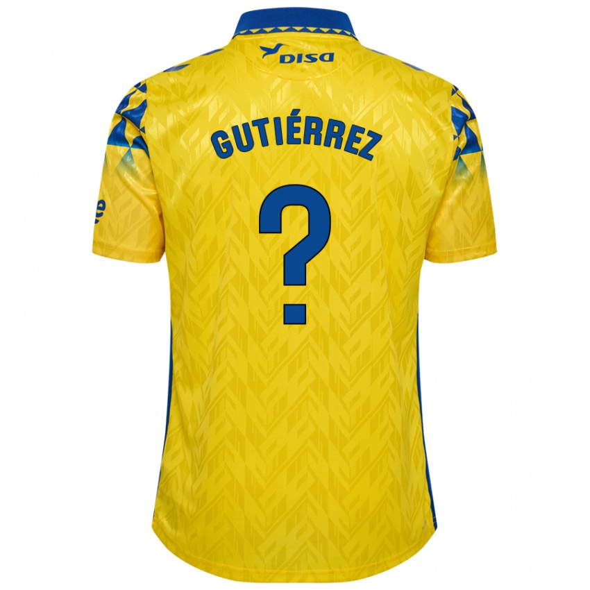 Kinder Marco Gutiérrez #0 Gelb Blau Heimtrikot Trikot 2024/25 T-Shirt