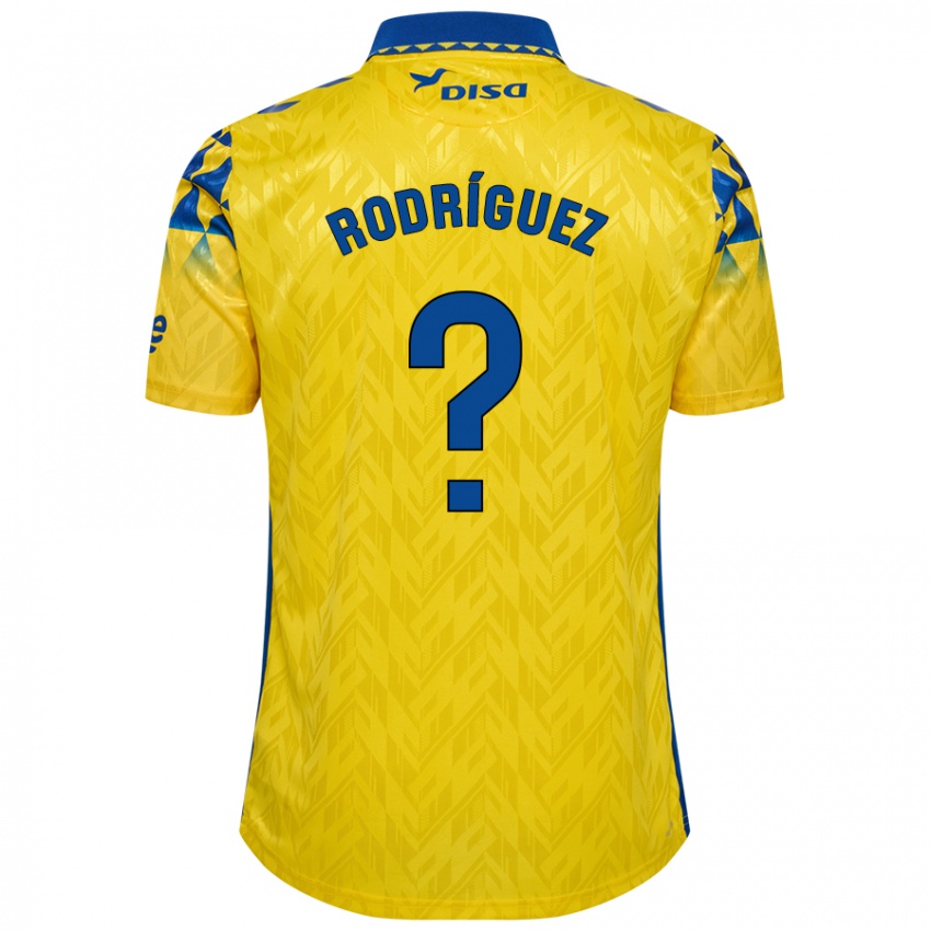 Kinder David Rodríguez #0 Gelb Blau Heimtrikot Trikot 2024/25 T-Shirt