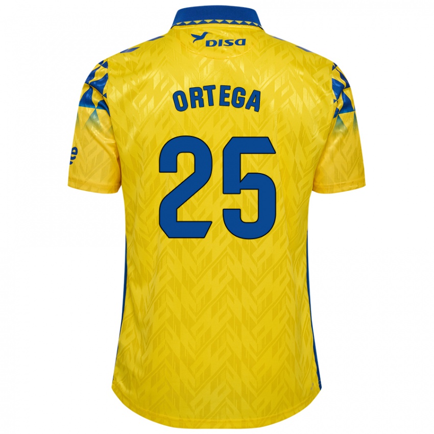 Kinder Edián Ortega #25 Gelb Blau Heimtrikot Trikot 2024/25 T-Shirt