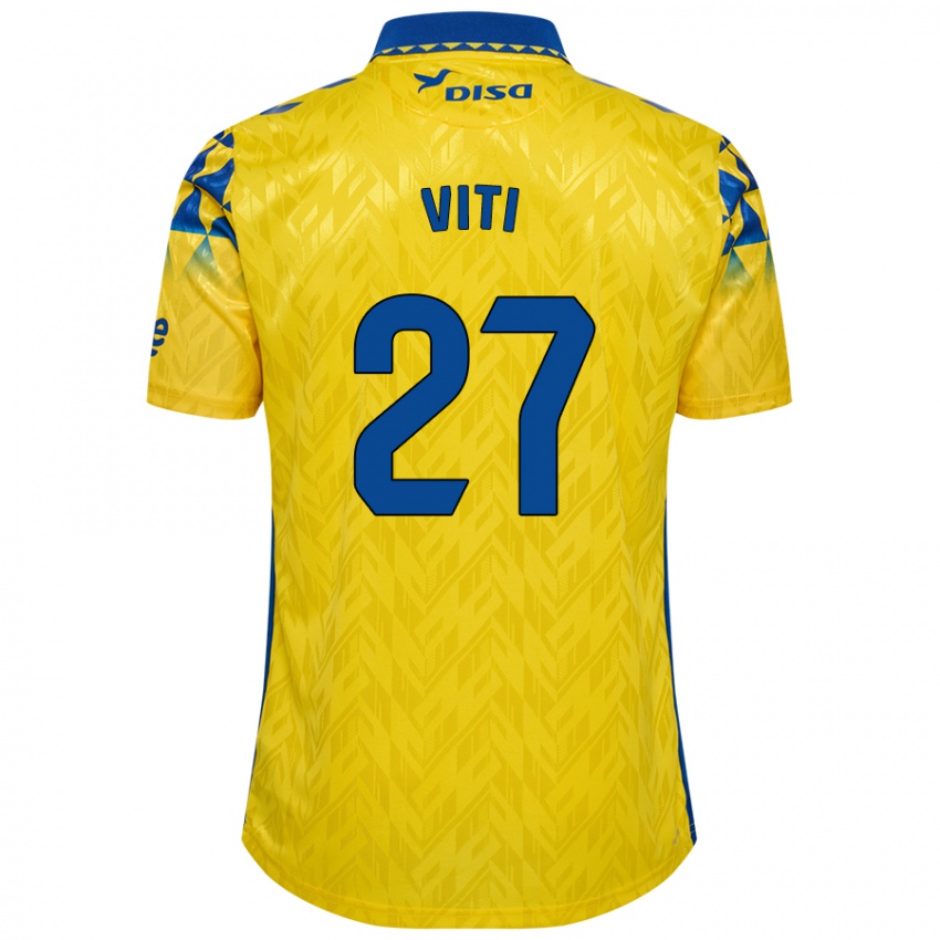 Kinder Viti #27 Gelb Blau Heimtrikot Trikot 2024/25 T-Shirt