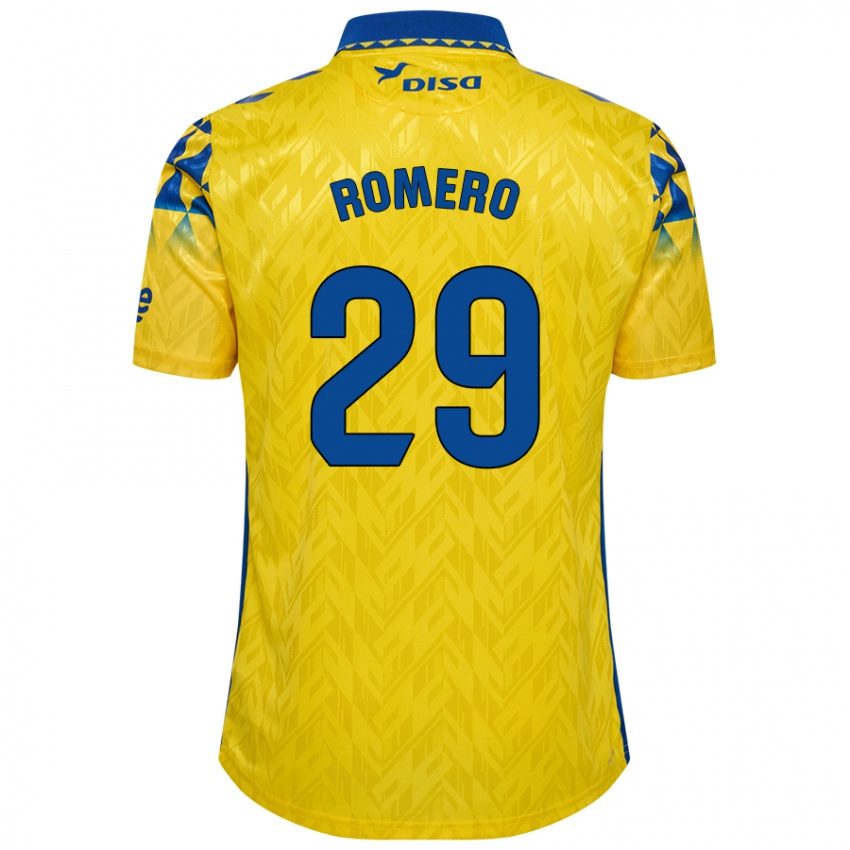 Kinder Elías Romero #29 Gelb Blau Heimtrikot Trikot 2024/25 T-Shirt