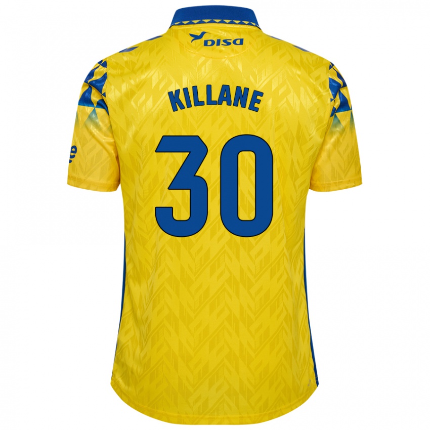 Kinder Álvaro Killane #30 Gelb Blau Heimtrikot Trikot 2024/25 T-Shirt